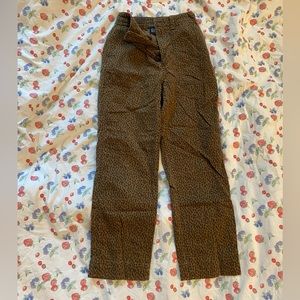 Gap cheetah print carpenter pants